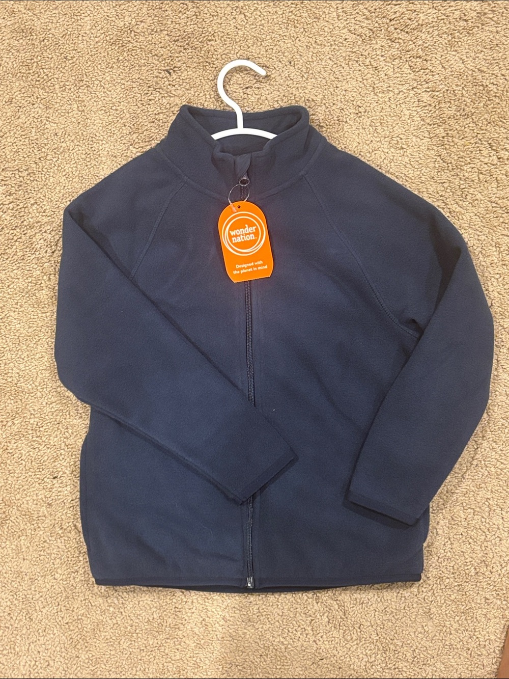 wonder nation Navy Full-Zip Fleece Jacket